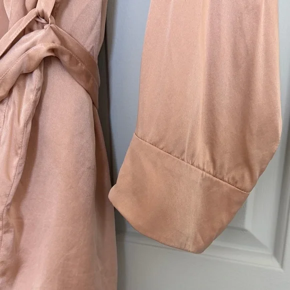 Women’s Satin Slip Dress in Blush Pink - Picture 9 of 16